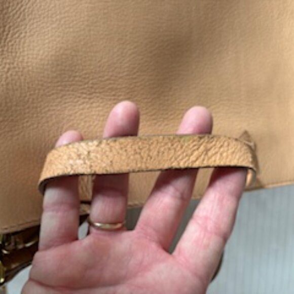 Madewell small zip top tan leather transport crossbody tote - Picture 10 of 12